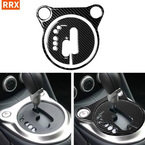 Gear Shift Panel Cover Sticker For Nissan 370Z Z34 2009-On Real Carbon Fiber Gear Surround Frame Trim LHD RHD Car Accessories
