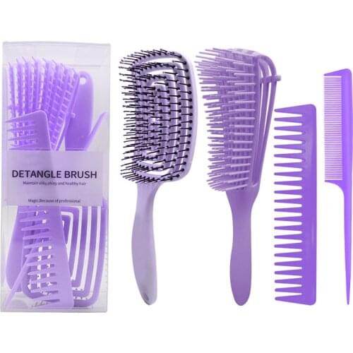 Detangling Hair Hrush Hair Comb Set Detangler Hairbrush for Curly Hair Barber Accessories Hair Care Styling Tools