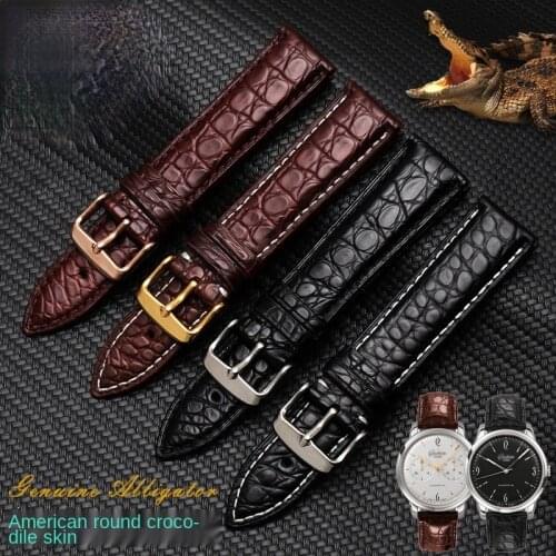 Crocodile Leather Watchband Genuine Leather Watch Strap Mens for Mido Tissot Longines Watch Band 20 22mm Watch Accessories