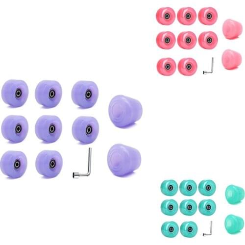HOT Roller Skate Wheels with Bearings and Toe Stoppers,for Double Row Skating,Quad Skates and Skateboard,32X58mm 82A