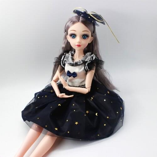 60cm BJD Doll with Princess Clothes Accessories Movable Jointed 1/3 Dolls Wedding Gown Dress Toys for Girls Gift