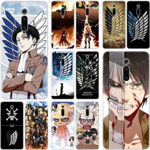 Hot Anime attack on Titan Silicone Case For Xiaomi Mi Note 10 9T CC9 E 9 Pro A3 Lite Play Redmi Note 8T 8 8A 6 Pro 6A 4X Cover