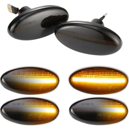 Modern Styling LED Side Indicator Repeater Turn Signal Blinker For Mazda 2 3 5 6 GG GY MPS BT-50 MPV Smoked Clear Dynamic Lights