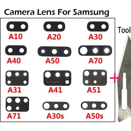 Rear Back Camera Glass Lens For Samsung A70s A21s A30s A50s A31 A41 A51 A71 A10 A20 A30 A40 A50 A60 A70 M31s With Adhesive