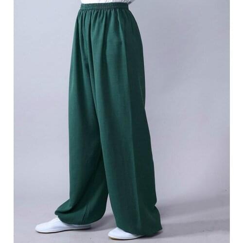 Thick Cotton Tai Chi Kung Fu Pants Shaolin Wushu Martial Arts Wing Chun Trousers Martial Arts Pants Yoga Pants Tai Chi Pants