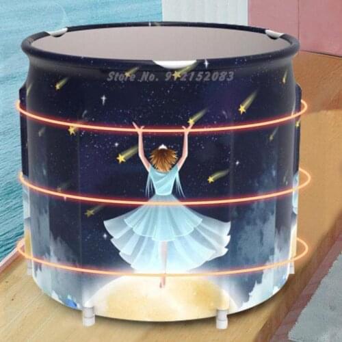 Bath Bucket Adult Folding Heating Bath Bucket Household Bidet Whole Body Bath Bucket Bathtub Adult Artifact