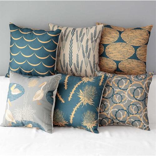 Ripple Blue Green Pillow Case Home Decor Bed Sofa Fashion Throw Cushion Cover