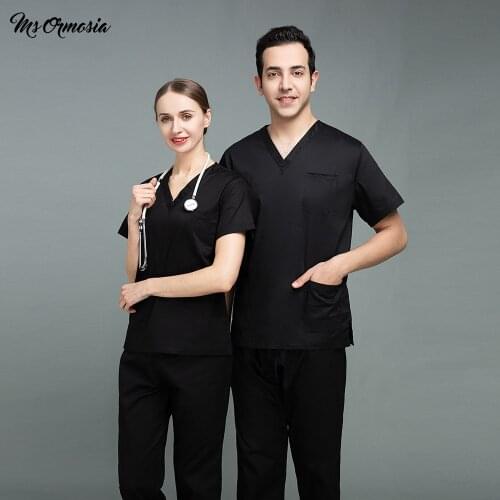 High Quality Spa Uniforms Unisex V-Neck Work clothes Pet grooming institutions Scrubs set Beauty Salon clothes Scrubs Tops Pants
