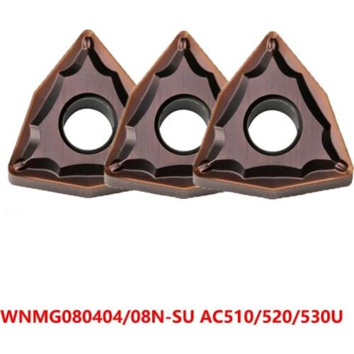 WNMG080404 WNMG080408 N-SU AC520U AC510U WNMG 080404 080408 Lathe Cutter Turning Tool Carbide Inserts CNC 100% 10pcs Original