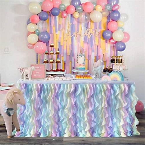 Table Skirt Tulle Table Skirt for Wedding Decoration Baby Shower Birthday Banquet Party Wedding Table Skirting 180x77cm