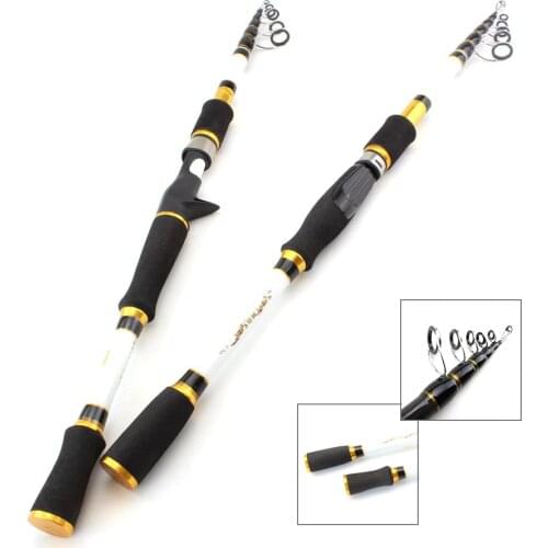 1.8M 2.1M 2.4M 2.7M carbon lure rod Spinning Casting Fishing rod Travel telescopic fishing Tackle Lure Weight 7-28g M power