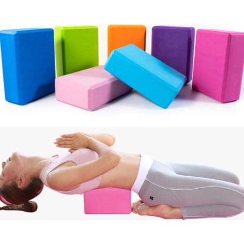 1pcs EVA Yoga Blocks Foam Gym Fitness Body Shaping Brick Training Fitness Exercise Tool Women Bricks Yoga Pillow Cushion Stretch