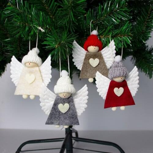 1pc Cute Angel Dolls Mini Toys Christmas Hanging Ornaments Home Xmas Decor Little Girls Boys Gift Party New Year Pendants Noel