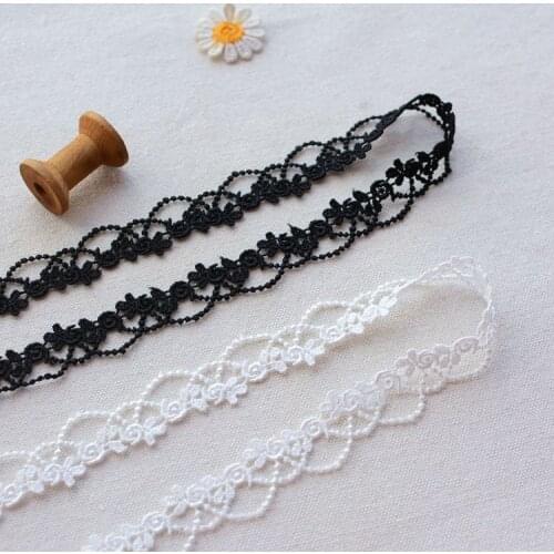 1Yards Best Selling Lace Ribbon Embroidery Lace Fabric Trimmings For Sewing Clothing Wedding Lace Collar encajes dentelle L-40