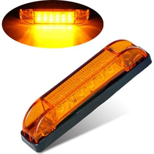 12V 6 LED Marker Light Truck Boat Trailer Side Marker Taillight Indicators Light Lamp Kit