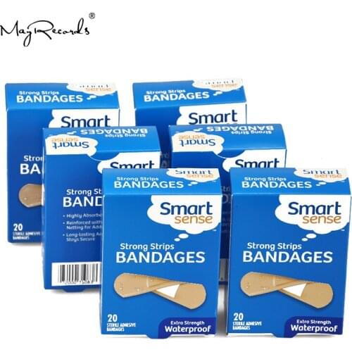Free Shipping 60PCs/3Boxes Waterproof Breathable 2.5cmX8.3cm PE Adhesive Bandages Band aid First aid Survival Travelling