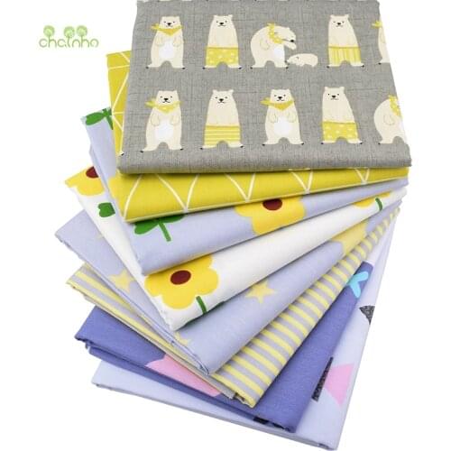 8pcs/Lot,Twill Cotton Fabric Patchwork Cartoon Tissue Cloth Of Handmade DIY Quilting Sewing Baby&Children Sheets Dress Material