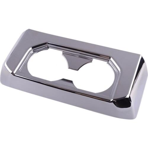 Beler Car Rear Armrest Box Water Cup Holder Cover Trim Panel Frame Fit for Ford F150 2016 2017 2018 2019 ABS Chrome