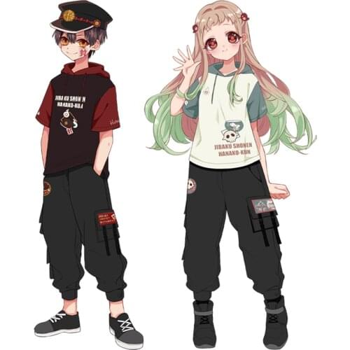 Brdwn Toilet-Bound Hanako-kun Unisex Yugi Amane Nene Yashiro Cosplay T-Shirt Tops Pants Suit