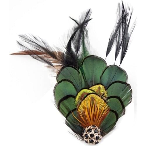 Handmade Luxury Crystal Diy Feather Pin Wedding Jewelry Clothing Corsage Designer Brooch For Women Accessories Gift Dinner Party