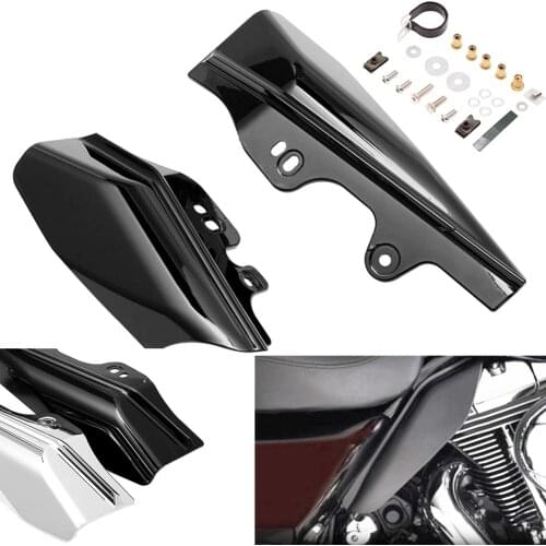 ABS Mid Frame Air Deflector For Harley Touring Electra Road Street Glide 2001-2008 Chrome / Black