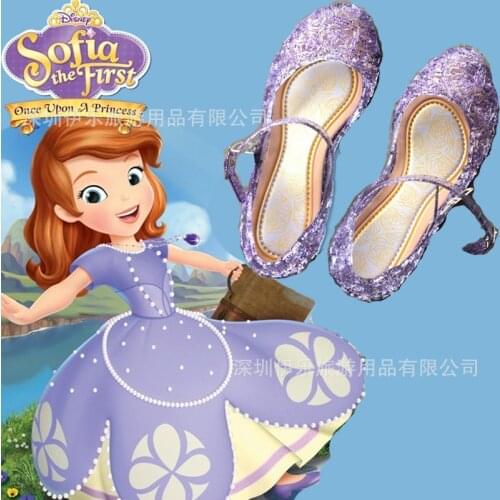 Disney childrens shoes elsa Frozen girls sandals stage dance princess shoes children sandals hollow crystal shoes
