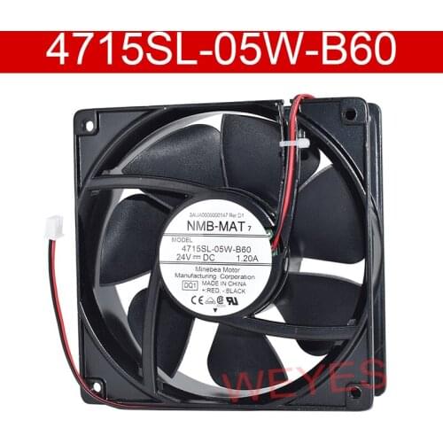 For fan new 4715SL-05W-B60 NMB 24V 1.20A 12012038 Free shipping