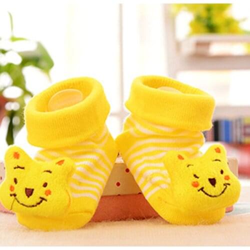 Hot Sale 1 pair Infant Newborn Socks Suitable 0-18 Month Winter 100% Cotton Sock Clothing lovely Panda pattern Non-slip Socks