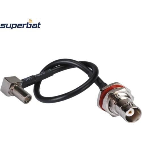 Superbat BNC Jack Female to MS-147 Male Plug Right Angle Jumper Cable for 3G Modem RG174 15cm