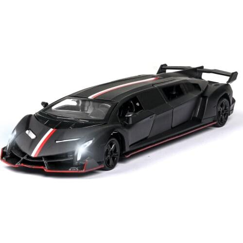 Collectible 1:32 DieCasts Pull back Car Modles Alloy Auto Mobile Vehicle Super Sports Car Rambo Long version for Vevenos