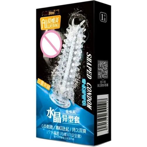 Crystal Condom Penis Head Massager Enlarger Transparent Condom G Spot Condoms With Tendrils Barbed Condom Spikes With Poses