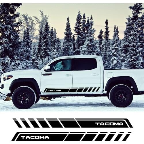 Pickup Stickers Car Door Side Skirt Stripe Decals For Toyota Tacoma Truck Graphic Vinyl Custom Cover Auto Exterior Accessories