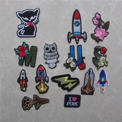 Fashion 16PCs Stripes On Clothes Embroidered Patches For Clothes Badges For Backpack Iron On Applique Sewing Accessories Crafts