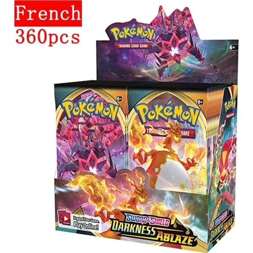 NEW French 360Pcs TCG: Sword & Shield Chilling Reign Calyrex Vmax Card 360pcs Pokemon Cards Booster Display Box Collection Card