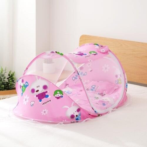 0-3 years foldable baby mosquito net no need to install baby mosquito hood, three piece mosquito net, baby pillow,baby mattress