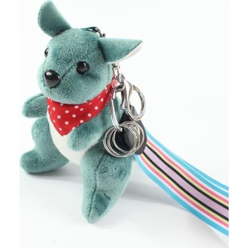 New lovely 2set 11cm plush mascot kangaroo Keychain Bag decoration soft christmas festival gift for kid friend