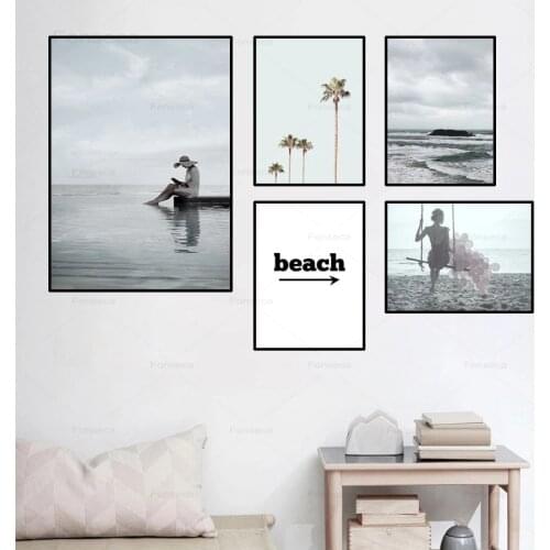 Nordic Poster Botanical Wall Art Canvas Painting Watercolor Floral Green Plant Pictures for Living Room Modern Home Decoration