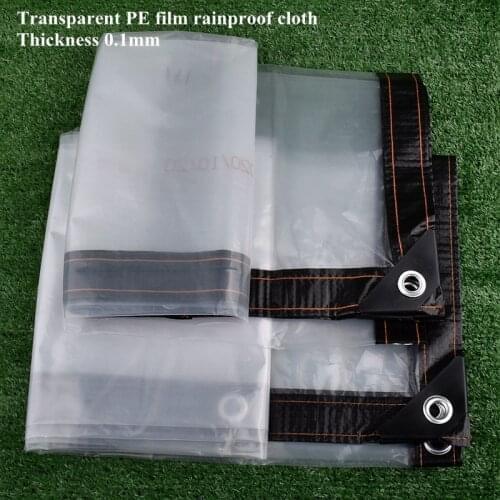0.1mm Plastic PE Film Transparent Rainproof Cloth Tarpaulin Garden Balcony Greenhouse Succulent Plant Keep Warm Waterproof Cloth