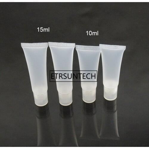 10ml 15ml Empty Plastic Lipstick Soft Tube Squeezable PVC Lip Balm Hose Sample Bottle Cosmetic Packaging F20171261