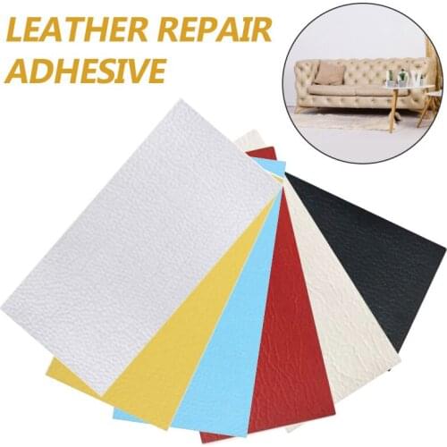 Self Adhesion Litchi Faux Synthetic Leather Patches Big Multicolor PU Sofa Hole Repair Car Sticker Decoration Waterproof