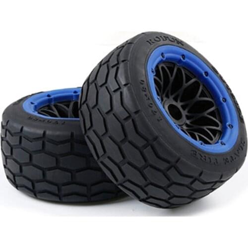 ROFUN Slate Tire Front Rear Wheel Tyre Assembly Set for 1/5 HPI ROFUN BAHA KM ROVAN BAHA 5B Rc Car Racing Toys Parts