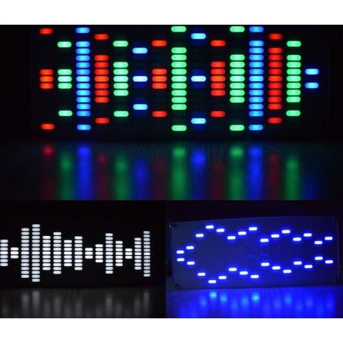 LED DIY Touch Digital Music Spectrum Display Kit Module Big Size 225 Segment LED Equalizer Music Spectrum Sound Waves Kit