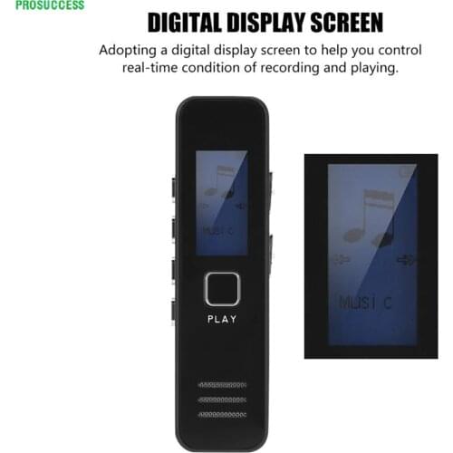 USB Sound Recorder 32GB Rechargeable Digital Audio Sound Recorder Dictaphone MP3 Player DSP Noise Reduction HD Remote Recording