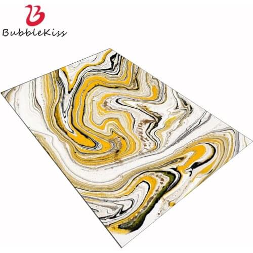 Bubble Kiss Yellow Carpets For Living Room Nordic Abstract Lines Sea Water Art Large Floor Mats Home Decor Bedroom Lounge Rug