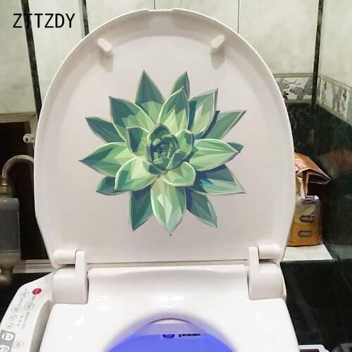 ZTTZDY 24.4×24.2CM Green Fleshy Creative Toilet WC Decoration Fashion Home Living Room Wall Sticker T6-0045
