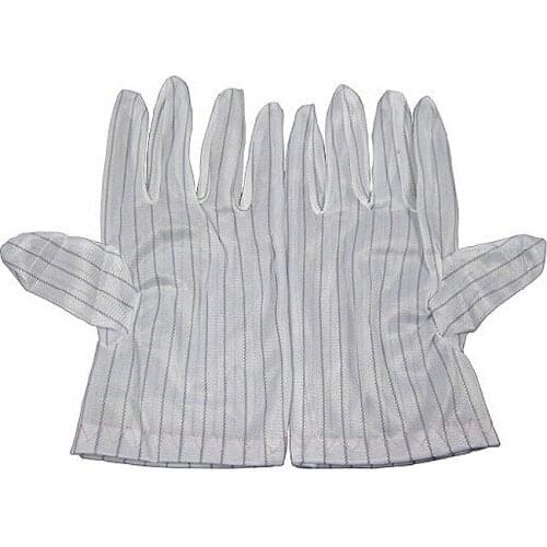 1 Pair ESD BGA Repairing Soldering Working Antiskid Anti-static Anti-skid White Gloves New Polyester Glove