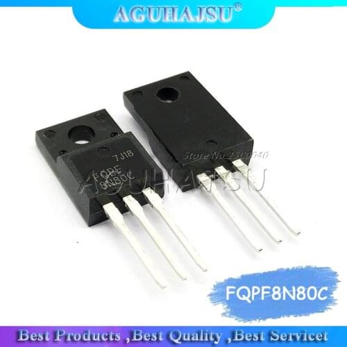 10PCS FQPF8N80C 8N80C MOSFET N-CH 800V 8A TO-220F