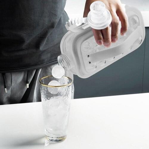 Ice Ball Maker 2 In 1 Portable Creative Ice Kettle Cubic Container Ice Cube Round Tray Mold DIY Iattice Kettle Bar Kitchen Tool
