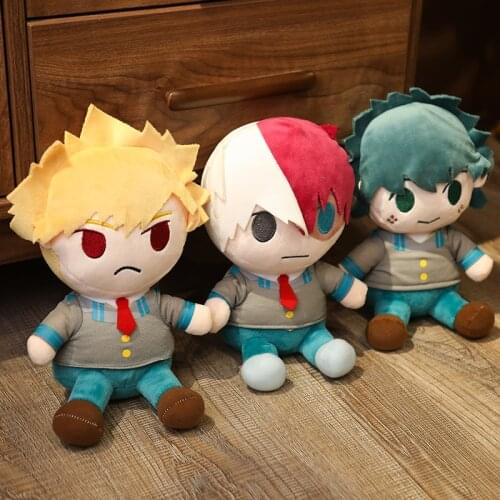 25CM Lovely Anime Dolls Bakugou Katsuki Todoroki Shoto Midoriya Izuku Bolster Plush Boku No Hero Academia Plushie Stuffed Toys