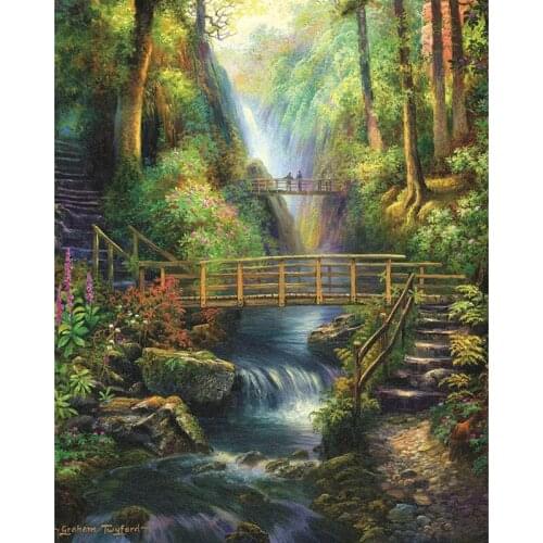 5D DIY Diamond Embroidery forest load scenery Diamond Painting Cross Stitch full Square Rhinestone Mosaic home decoration